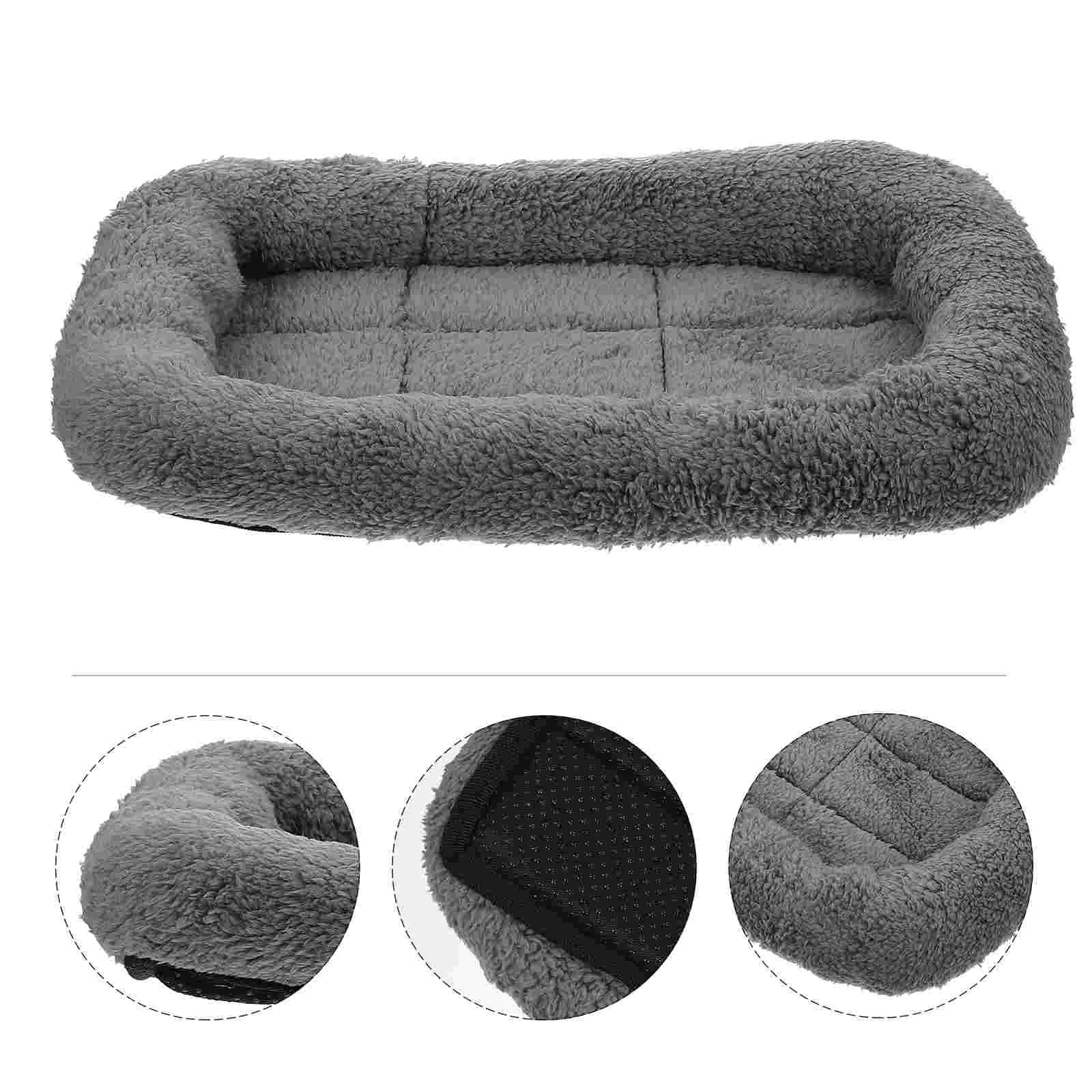 Dog Pads Pet Mat Accessory Heating Thickened Cushion Grey Sleeping Bed for Warm