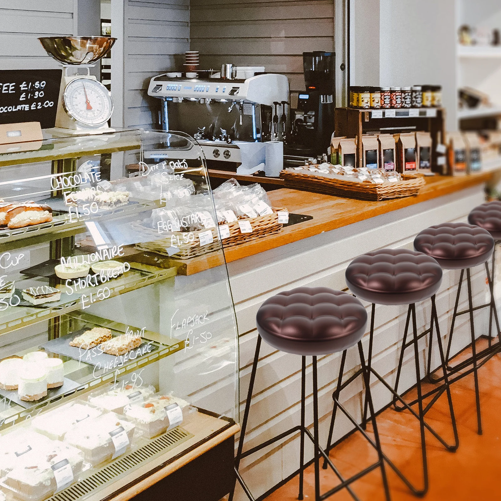 

PU Round Bar Stool Seat Cushion Padded Replacement Soft for Home Office Repair Versatile Functional Design