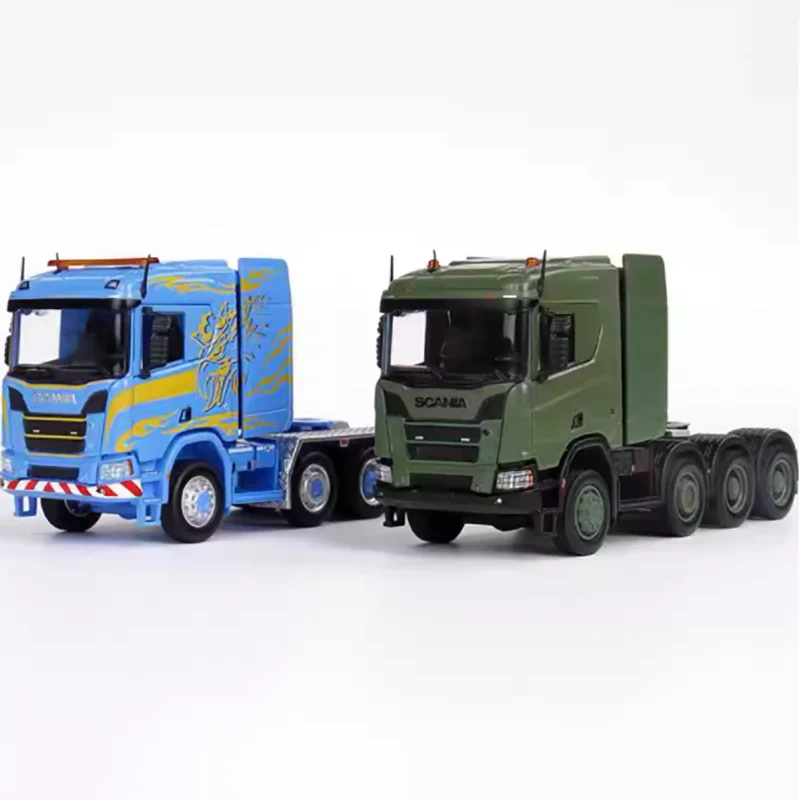MASSDI 1/64 Scale R650 And Eight-Axis Semi-Low Deck Trailer Alloy