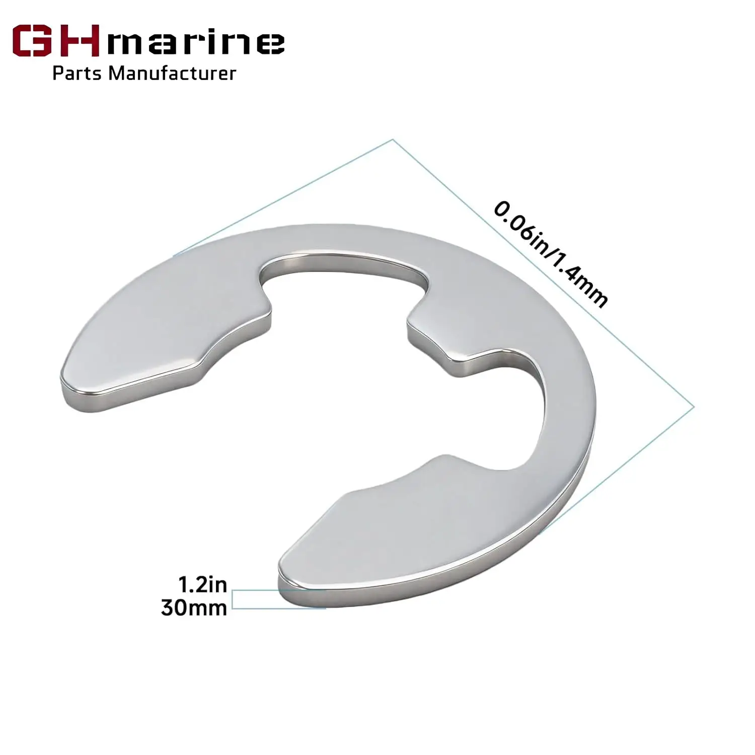 2 Pack Trim Pin E-Clip 3857521 Fit For Volvo Penta Sterndrive SX-M SX-MDA SX-MDC X-B XHP-B XXP-A Families Replaces 0778293