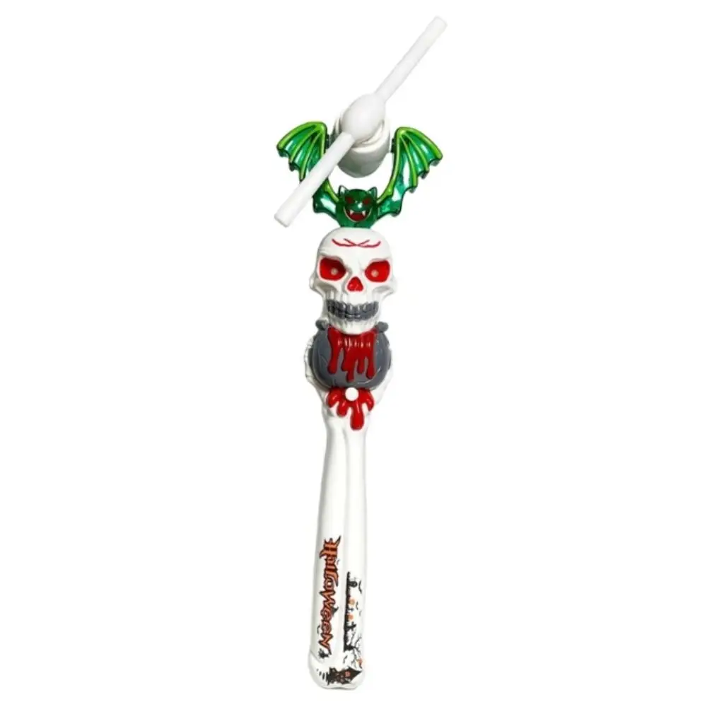 Novelty Electric Light-emitting Windmill Funny Skull Ghost Pumpkin Witch Rotating Windmill Compact Multipurpose Magic Wand Toy