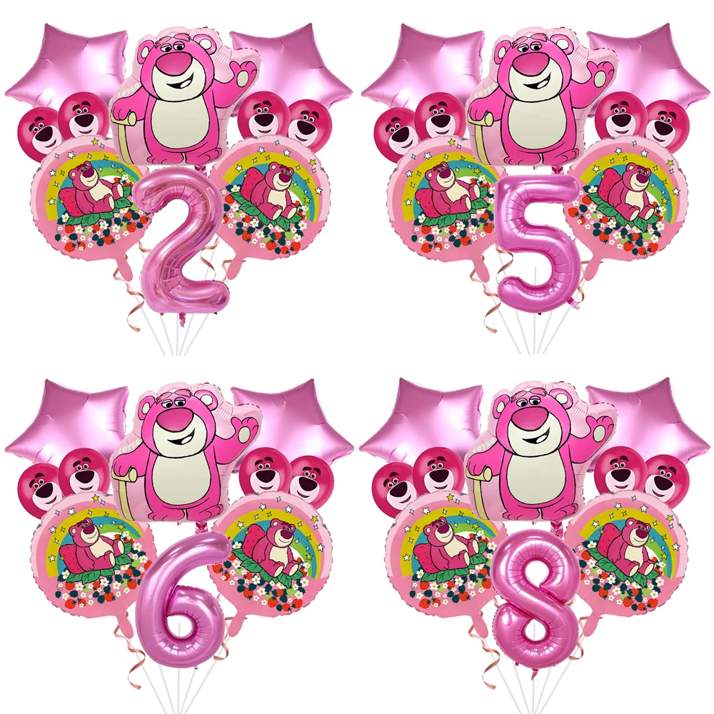 

Cute Lots-o'-Huggin' Bear Children Numbers Balloons Birthday Party Decor Baby Shower Cartoon Anime Decor Kids Cute Foil Globlos