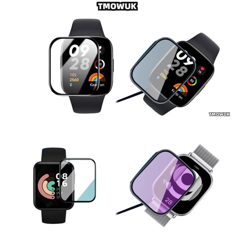 

For Xiaomi Redmi Watch 2 3 4 5 MOVE Lite Active - Soft Flexible Anti-Scratch Film - 3D Curved - Full Cover PMMA