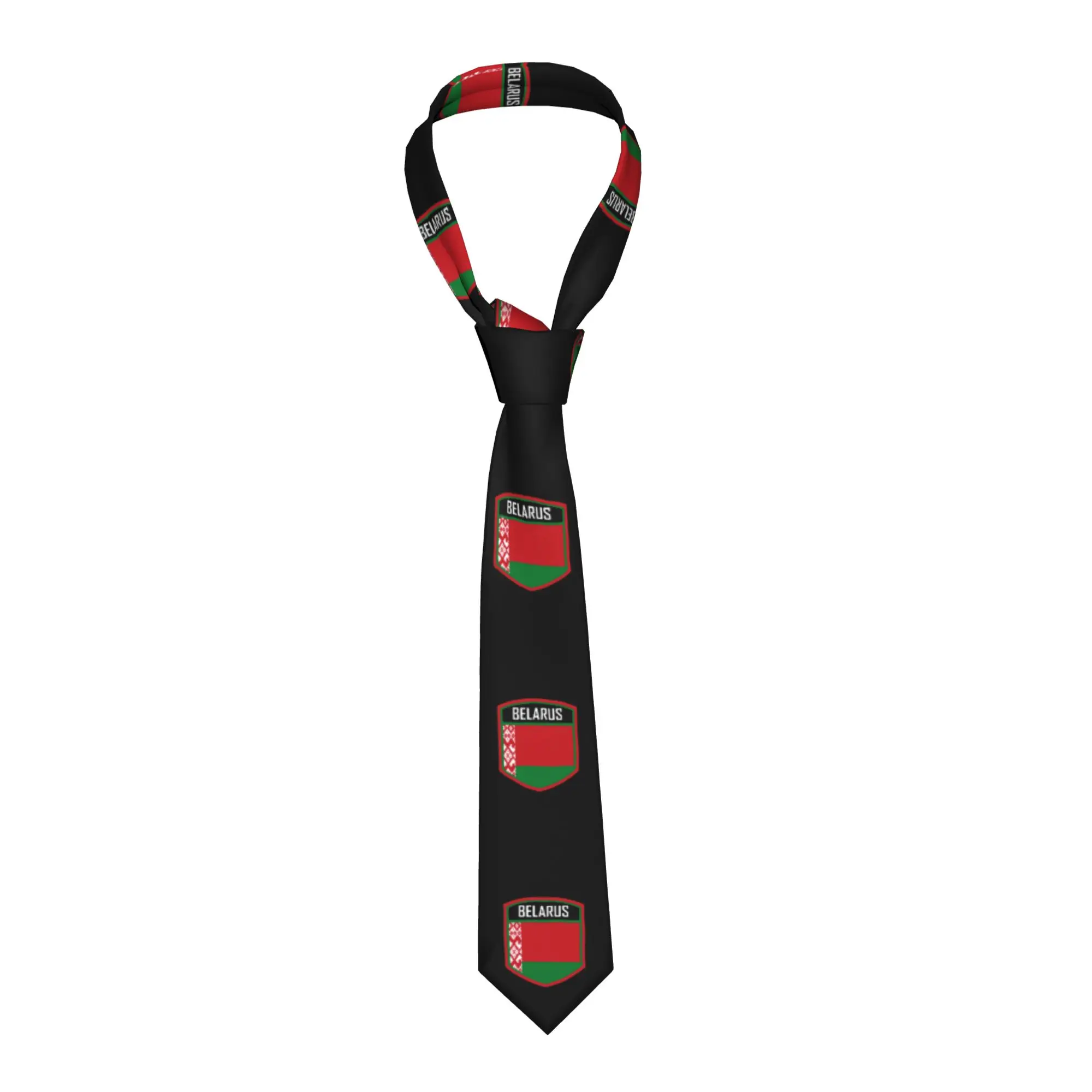 Fashion Belarus Flag Emblem  Tie for Party Men Belarusian Pride  Neckties