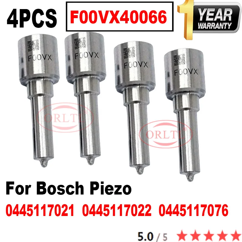 4PCS NEW F00VX40066 Diesel Injection Nozzle FOOVX40066 For Bosch Piezo Injector 0445117021 0445117022 0445117076 ORLTL