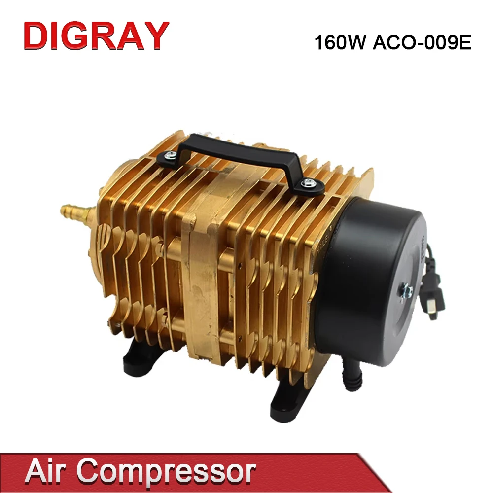 DIGRAY 160W Air Compressor Electrical Magnetic Air Pump 220V ACO-009E, for CO2 Laser Engraving Cutting Machine.