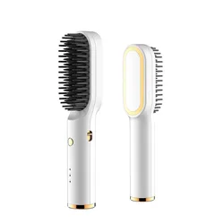 5000mah Hand Hold Straighting Brushes Wireless Electric Iron Type C USB Rechargeable Portable Hair Straighten Comb