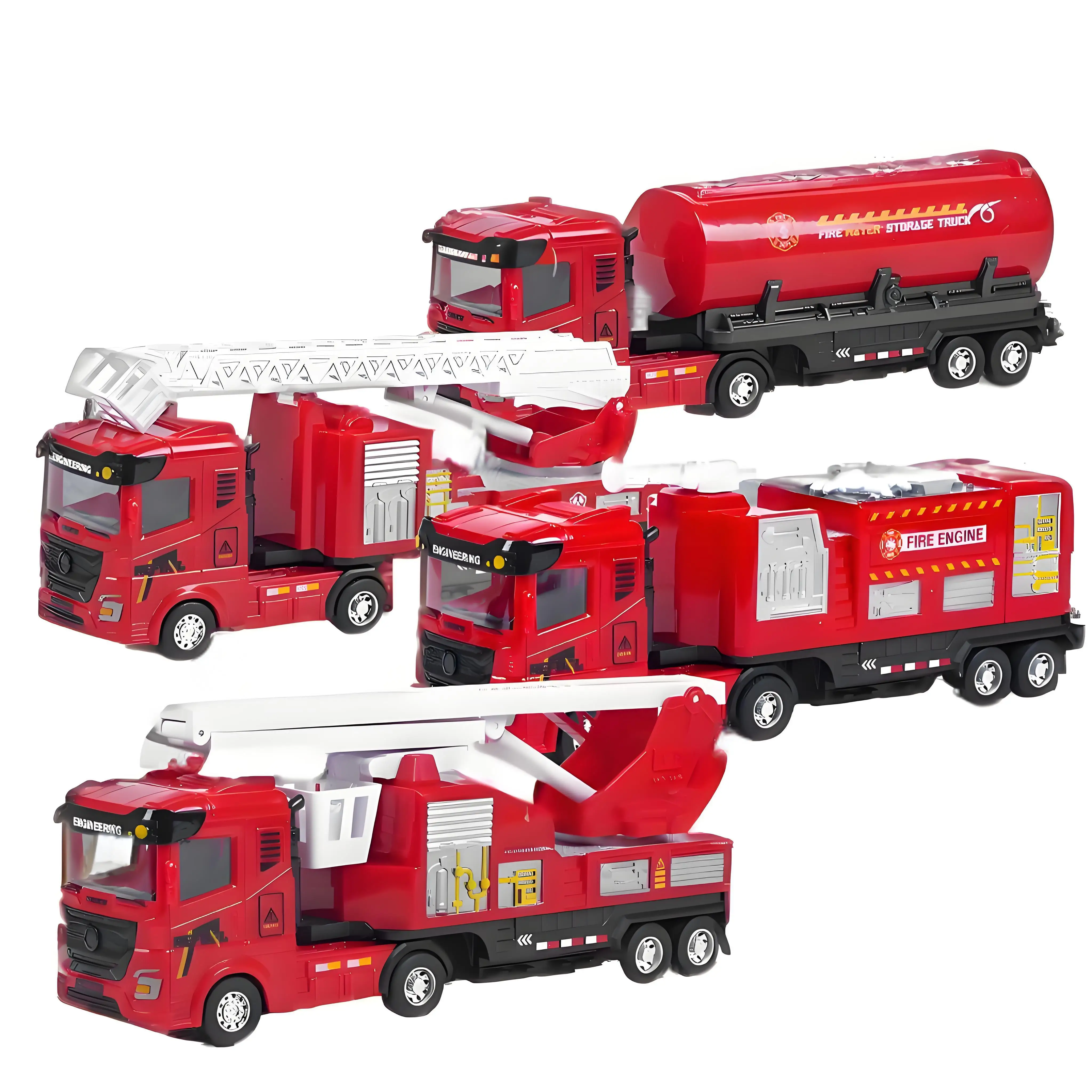 

Пожарная машина-симулятор с сиреной и светом, инерционная инженерная машина, скорая помощь, сертифицированная 3C, тематический подарок на тему пожарной тематики