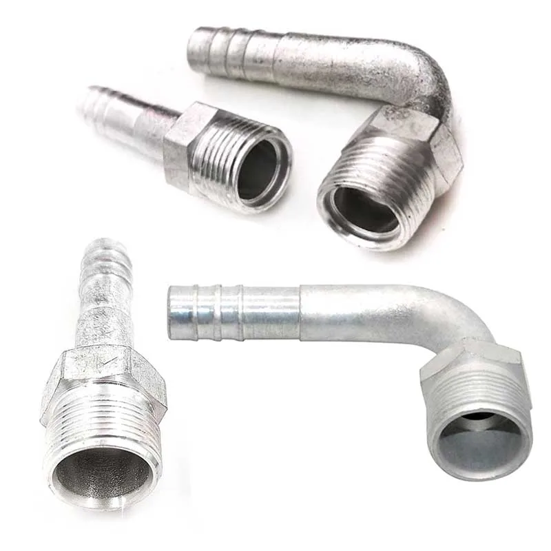 R134a R12 #6 #8 #10 #12 Straight Male Insert Barbed O-Ring for A/C Refrigerant Hose Fittings Outer Thread Connector Joints