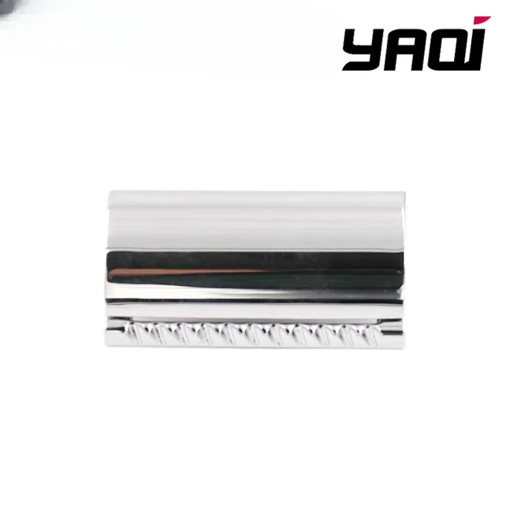 Stainless Steel Razor YAQI Chrome Color Scalloped Bar Double Edge Mens Safety Razor Head Without Logo Men Shaving Products