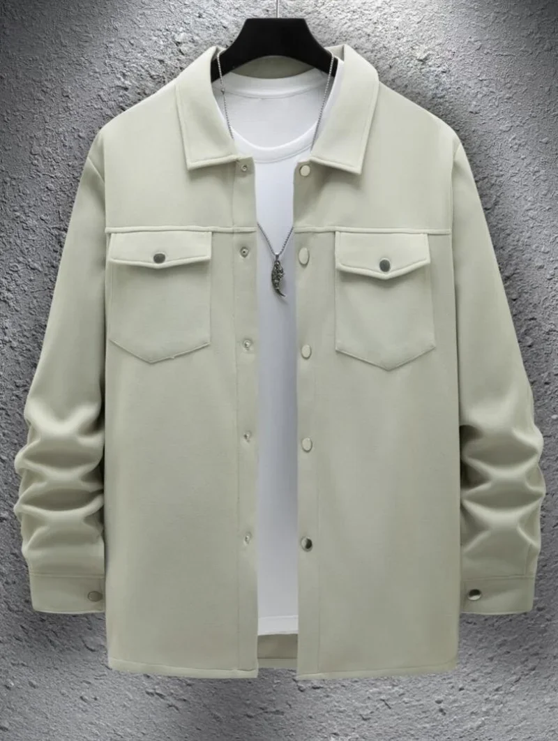 

2025 Spring Autumn Business Fashion Coats Men Solid Male Clothes Loose Casual Tops All Match Jacket Long Sleeve Outerwear