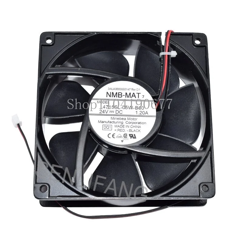 Genuine 4715SL-05W-B60 24V 1.2A for NMB 12038 2-wire Inverter Aluminum Frame Fan