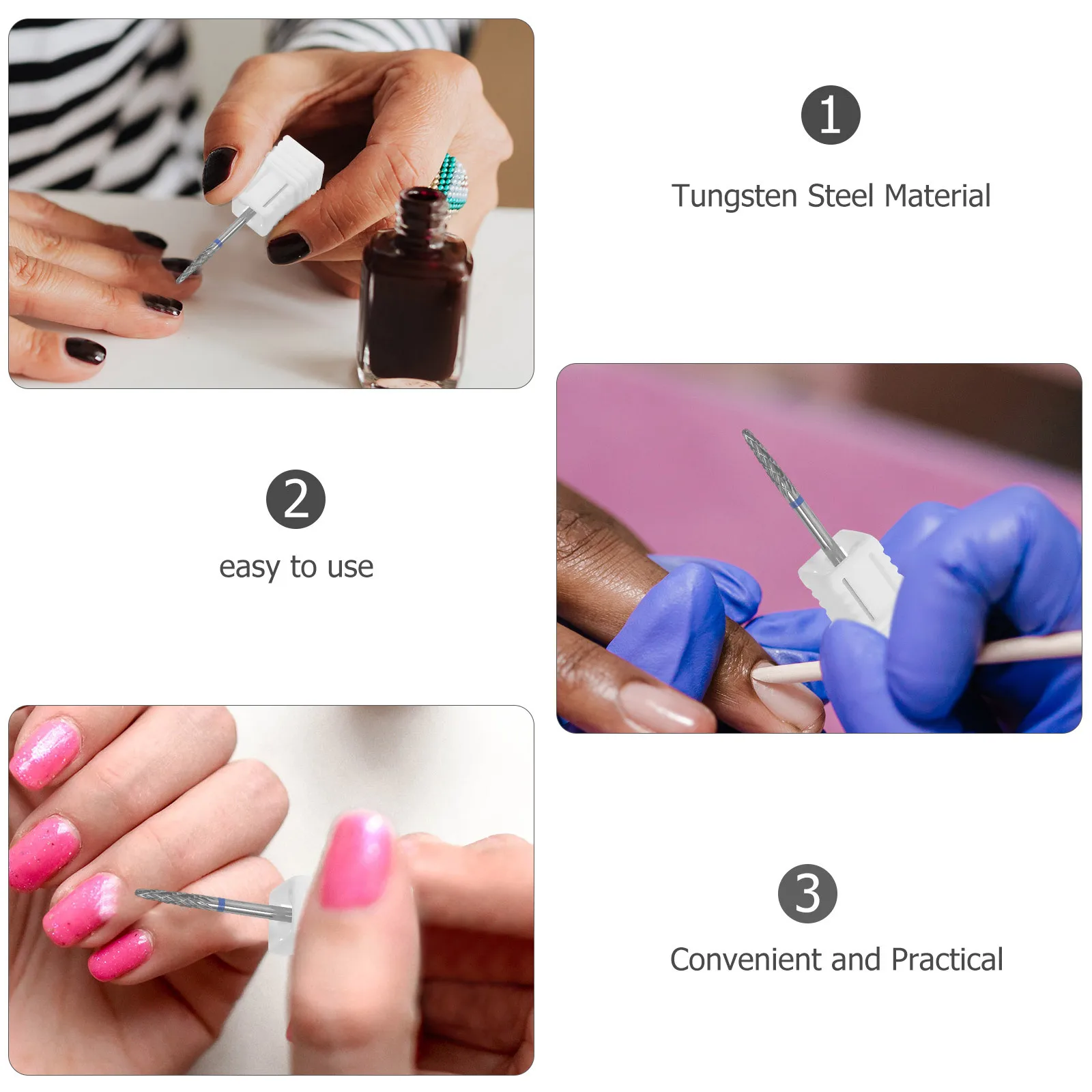 

Nail Grinding Head For Acrylic Nails Manicure Drill Bits Polishing Cleaning Peeling Tools Nail Art Supplies