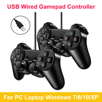 Wired USB Gamepad Controller for PC Laptop Black Joysitck Joypad for WinXP / Win7 / Win8 / Win10 for Raspberry Pi Retropie