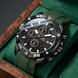 ONOLA New High Quality Men's Watch Fashionable Luminous Waterproof Military WristWatch Clock Multi Functional Quartz Watches