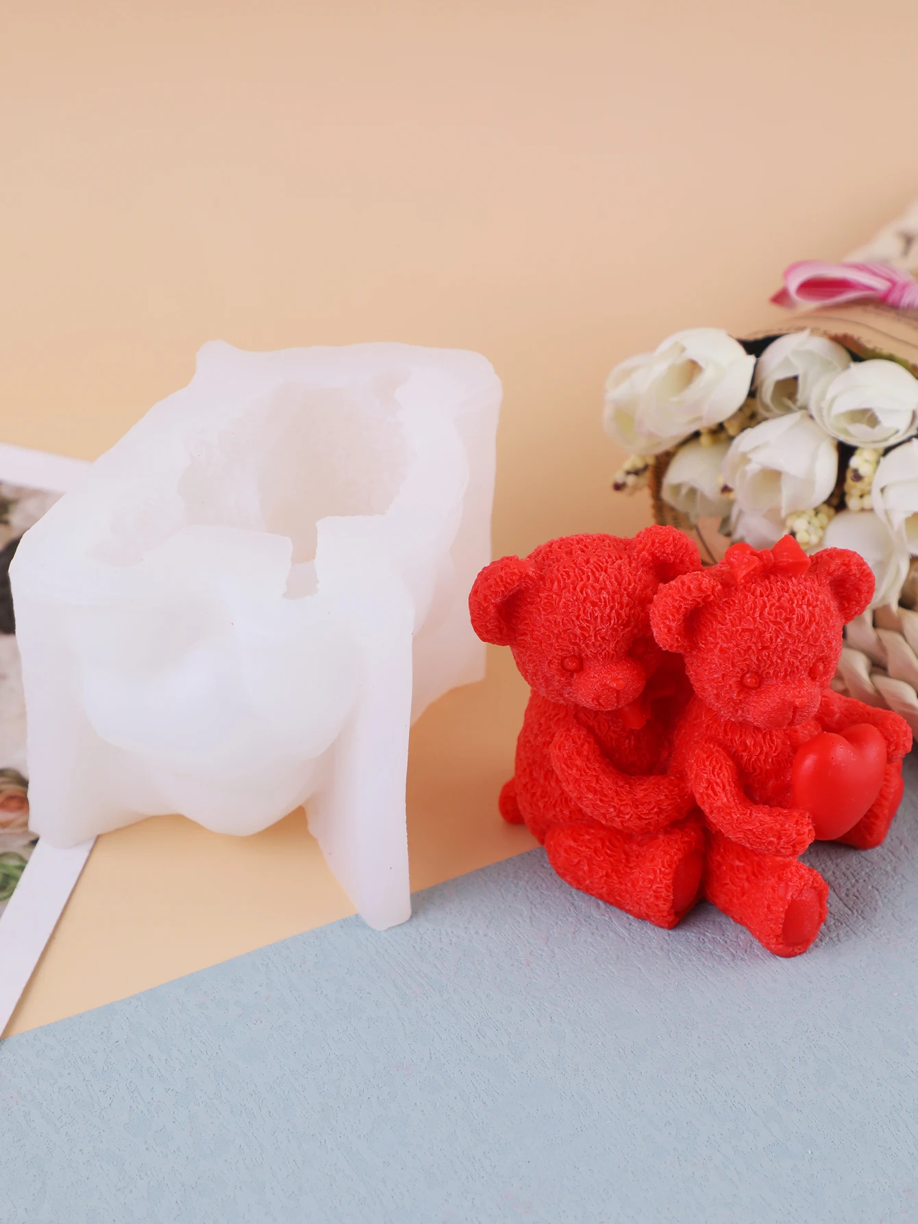 

Кусок плюшевого мишки, форма для свечи, украшение, гипсовый орнамент, ручная капля, смола, диффузор для благовоний, сделай сам, ладан, свеча, гипс