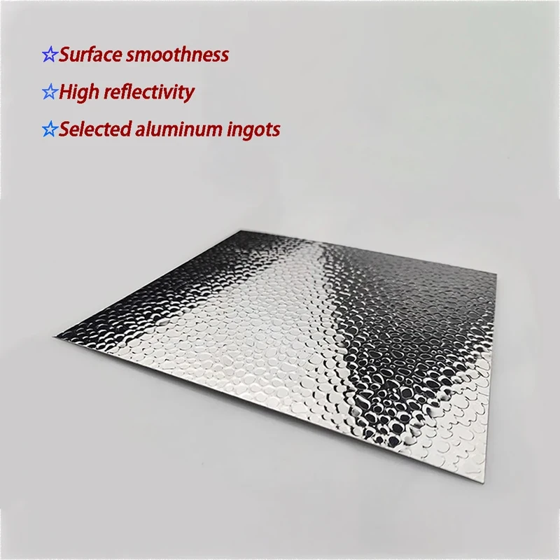 

86% High Reflectivity Embossed Mirror Aluminum Plate / Hammered Texture Sheet for Plant Grow Light Lampshade Custom Processing