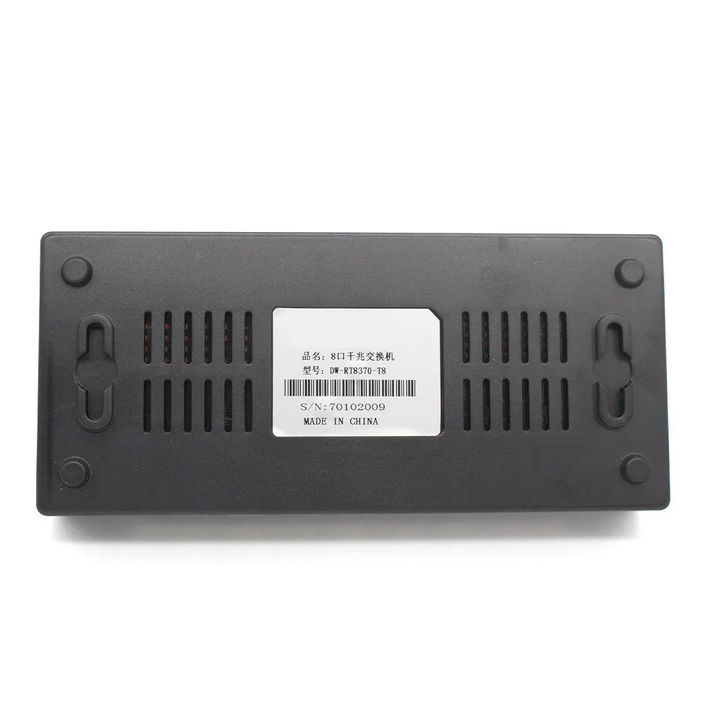 RJ45 8 Port Switch Jaringan Mini Gigabit 1000Mbps Ethernet Smart Switcher Performa Tinggi dengan Adaptor Daya EU