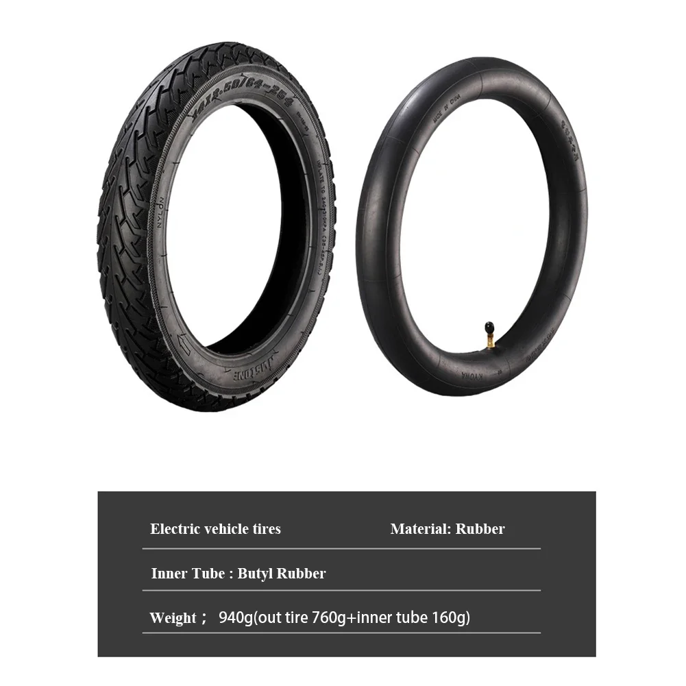 14x2.50 Tire 64-254 Tyre Inner Tube for 14'' Electric Vehicle Pneumatic Wheel Tyre 14* 2.50 / 14x2.5 Electric Bicycle Tube Tyre