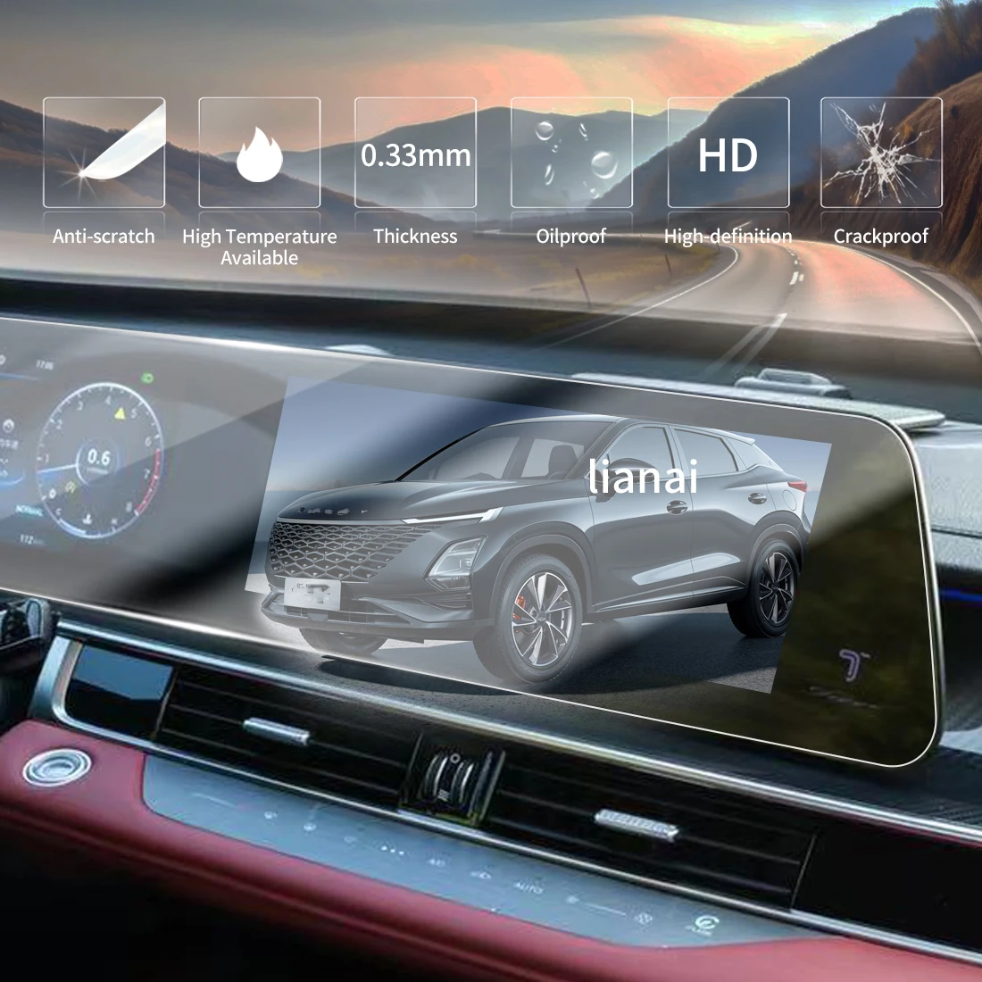 Screen Protector for 26 Chery OMODA Tempered Glass GPS Navigation display Video Car Stickers Scratch-resistant supplies supplies