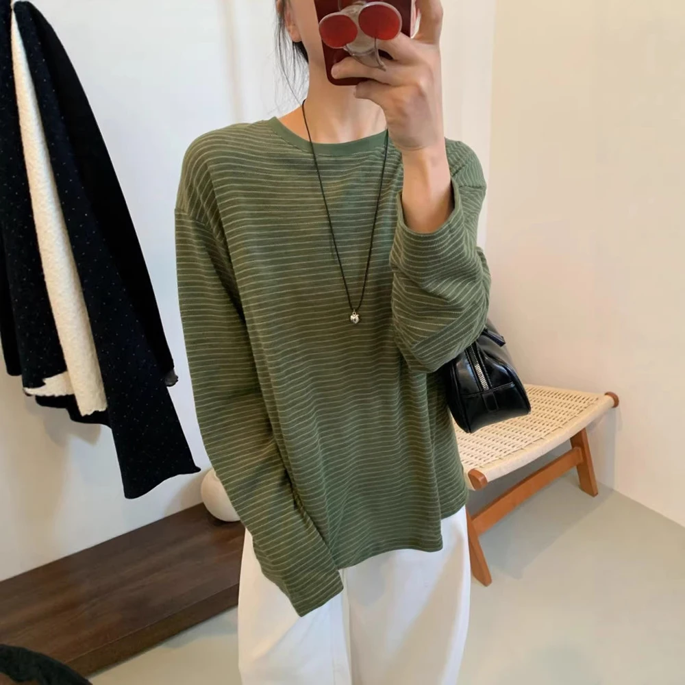 26 Summer Women Movies Max Mayfield Green Striped T-Shirt Women Girl Casual Tops For Women Tv Character Inspired Fans Wear tees