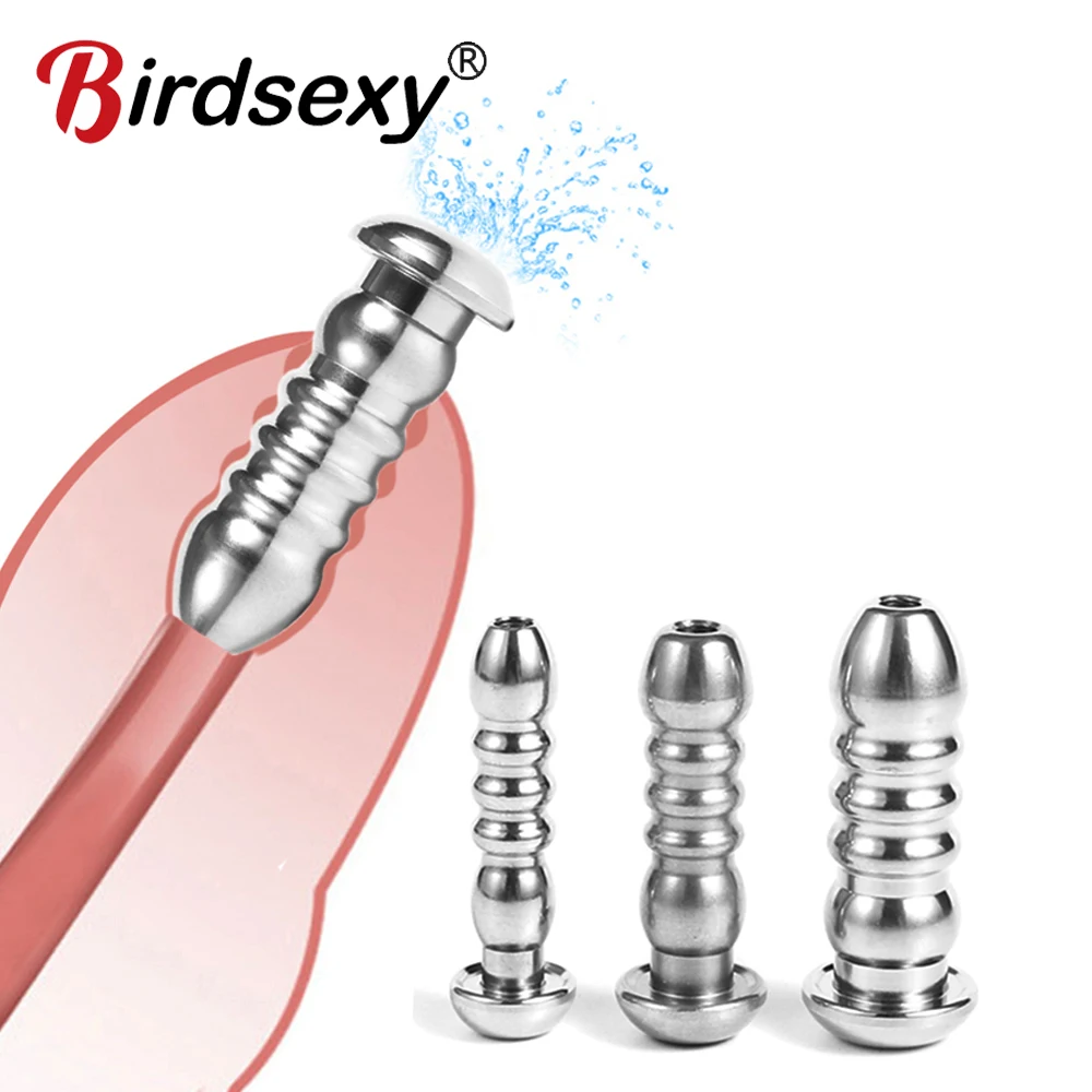 Male Stainless Steel Urethral Plug Urethral Dildo Sounding Penis Plug Urethra Stimulate Dilator Masturbation Rod Sex Toys For Me