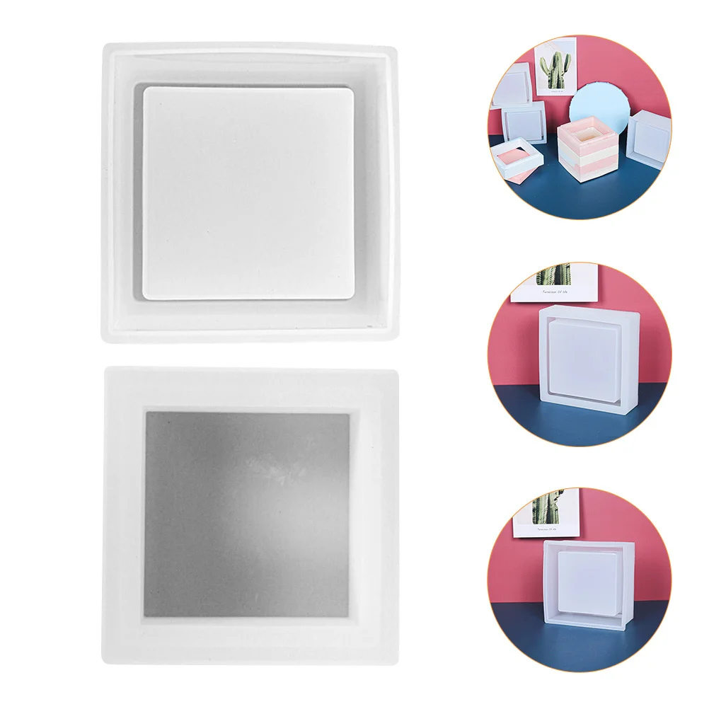 1Set Silikon Lagerung Box Form DIY Kristall Epoxy Form Langlebige Flexible Transparente Lagerung Box Machen Liefert Formen