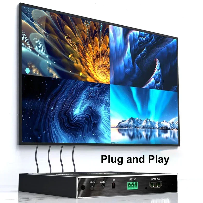 1080P 4X1 HDMI Multi-Viewer 4ช่องอินพุต HDMI multiverer 4X1 Quad Screen segmentation Splitter SWITCH PS4 PC TO TV