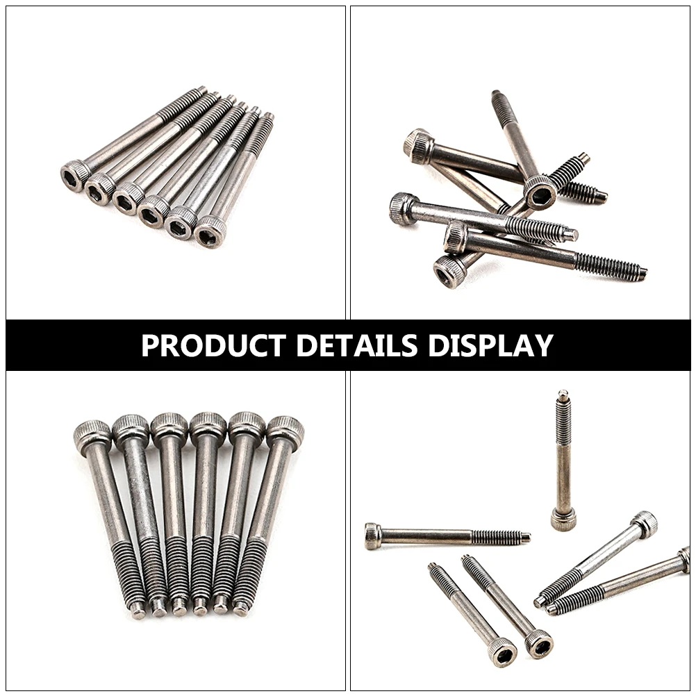 

6 Pcs Double-shaking Bridge Accessories Guitar Nickel Tremolo System Electric Saddle Saddles Screw Car