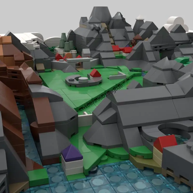 2558PCS 영화 게임 젤다의 전설 시리즈 오카리나 오브 타임 하이룰 지도 모델 DIY 창의력 아이디어 어린이 장난감 조립 퍼즐 선물