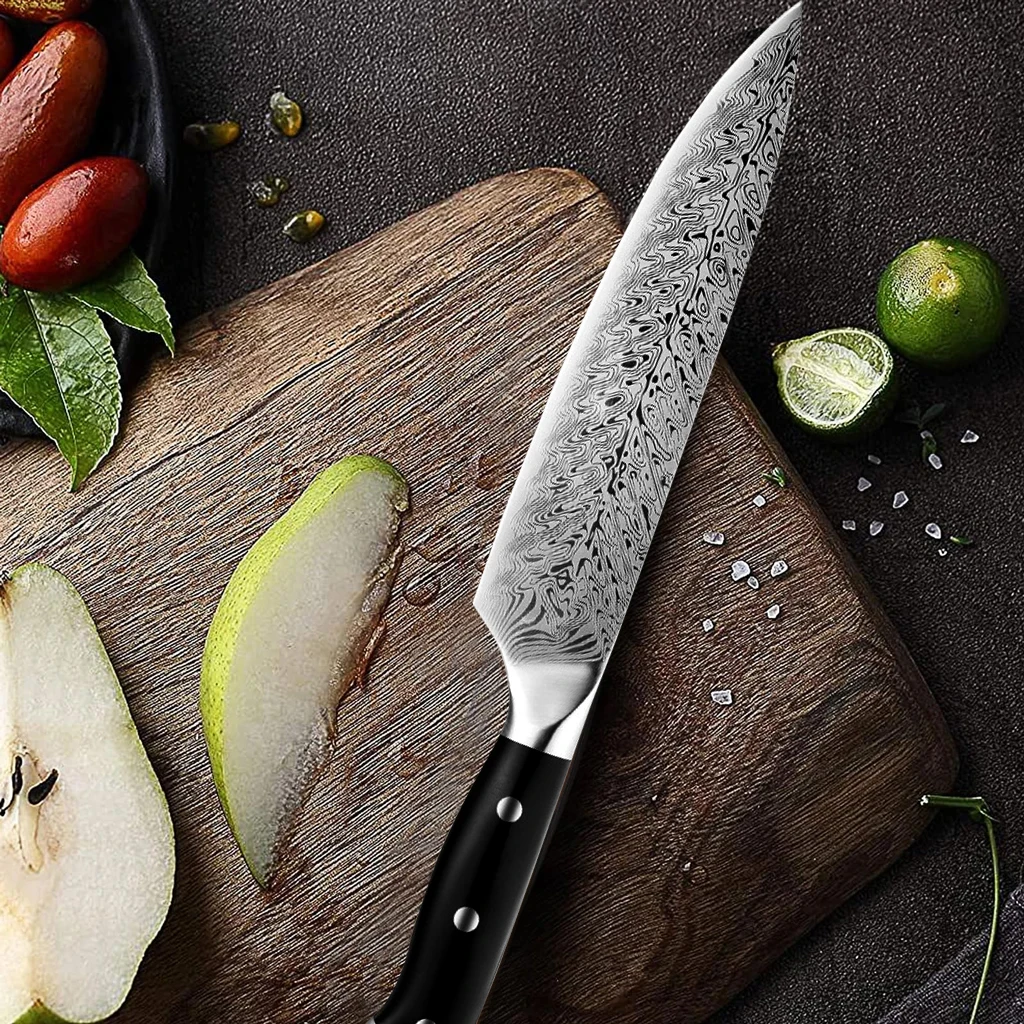 Şam desenli mutfak bıçağı, siy - Wok Carbon Steel incelemesi ve fiyatı