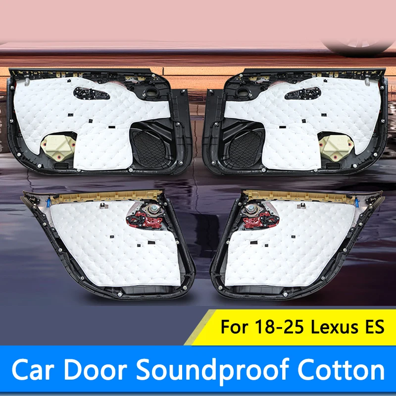 TAJIAN Car Four Door Sound Insulation Cotton Pad Rear Trunk Spare Tire Noise Reduction Trim For Lexus ES200 260 300h 2018-2025