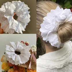 Elásticos requintados rendas scrunchies macio cabelo scrunchy laços alta elasticidade acessórios para o cabelo de rua tiro