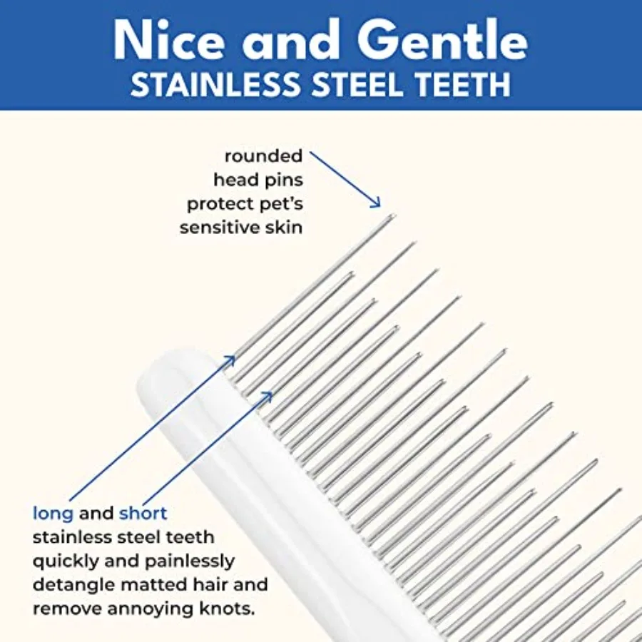 Расческа для ухода за длинными вьющимися волосами в собаках, кошек, щетка для распутывания домашних животных, удаляет предотвращает матовый мех, идеально подходит для Goldendoodle Poo