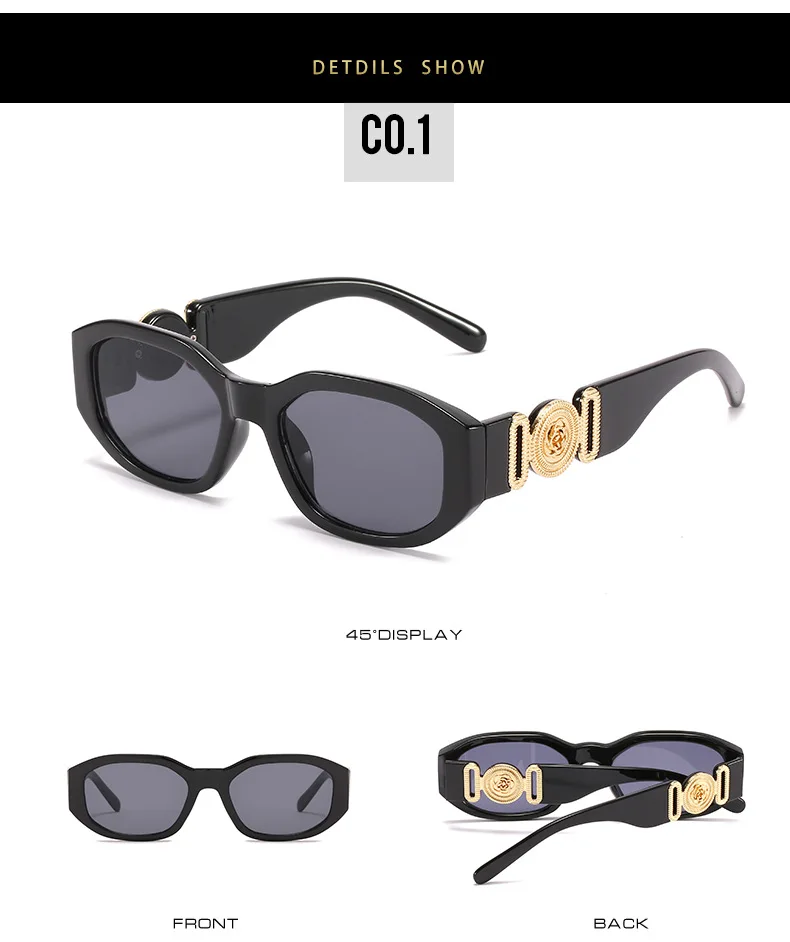 Marke Kleine Sonnenbrille Frauen Designer Blume Sonnenbrille Polygonale Fashoinable Damen Shades Beliebte Geeignet – Detail 5