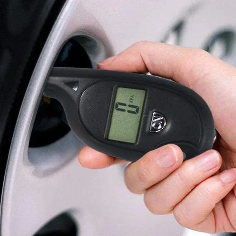 Car Tire Pressure Gauge Mini Portable Keychain Tyre Wheel Air Tester Digital LCD 5-100 PSI Motorcycle Tire Safety Alarm