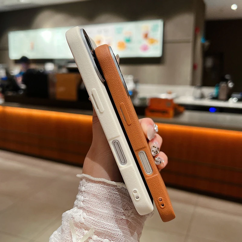 Leather Texture Christmas New Year Case For iPhone 16 15 Pro Max 14 16 Plus 13 12 Pro Max 11 Shockproof Soft TPU Phone Cover image 4