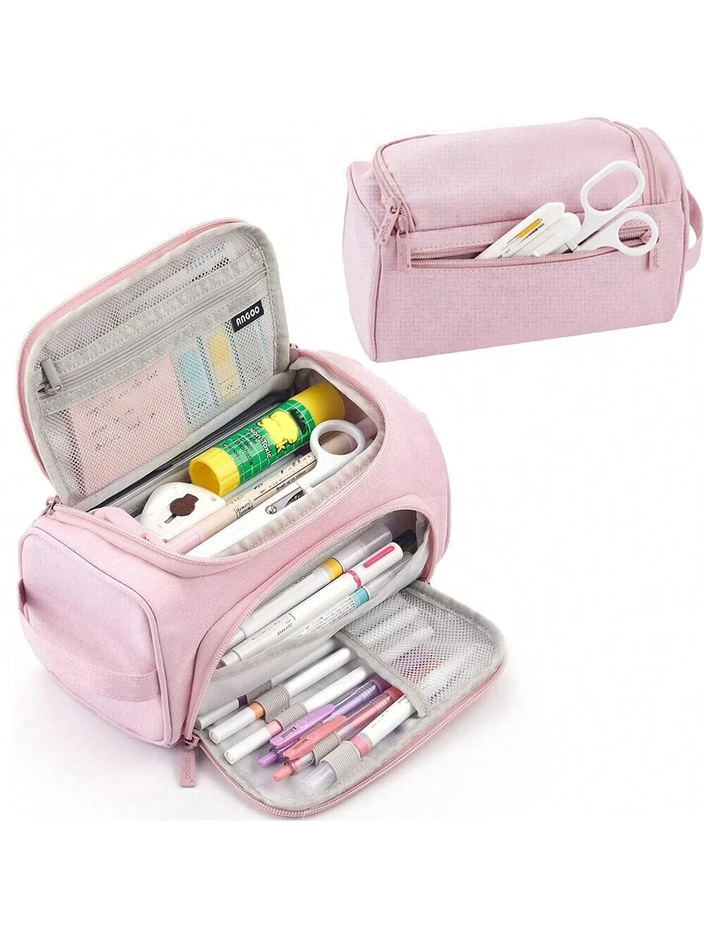 

Large Capacity Pencil Case High Large Pen Case With Zipper Portable Handle Travel Simple Stationery School College Office Organ