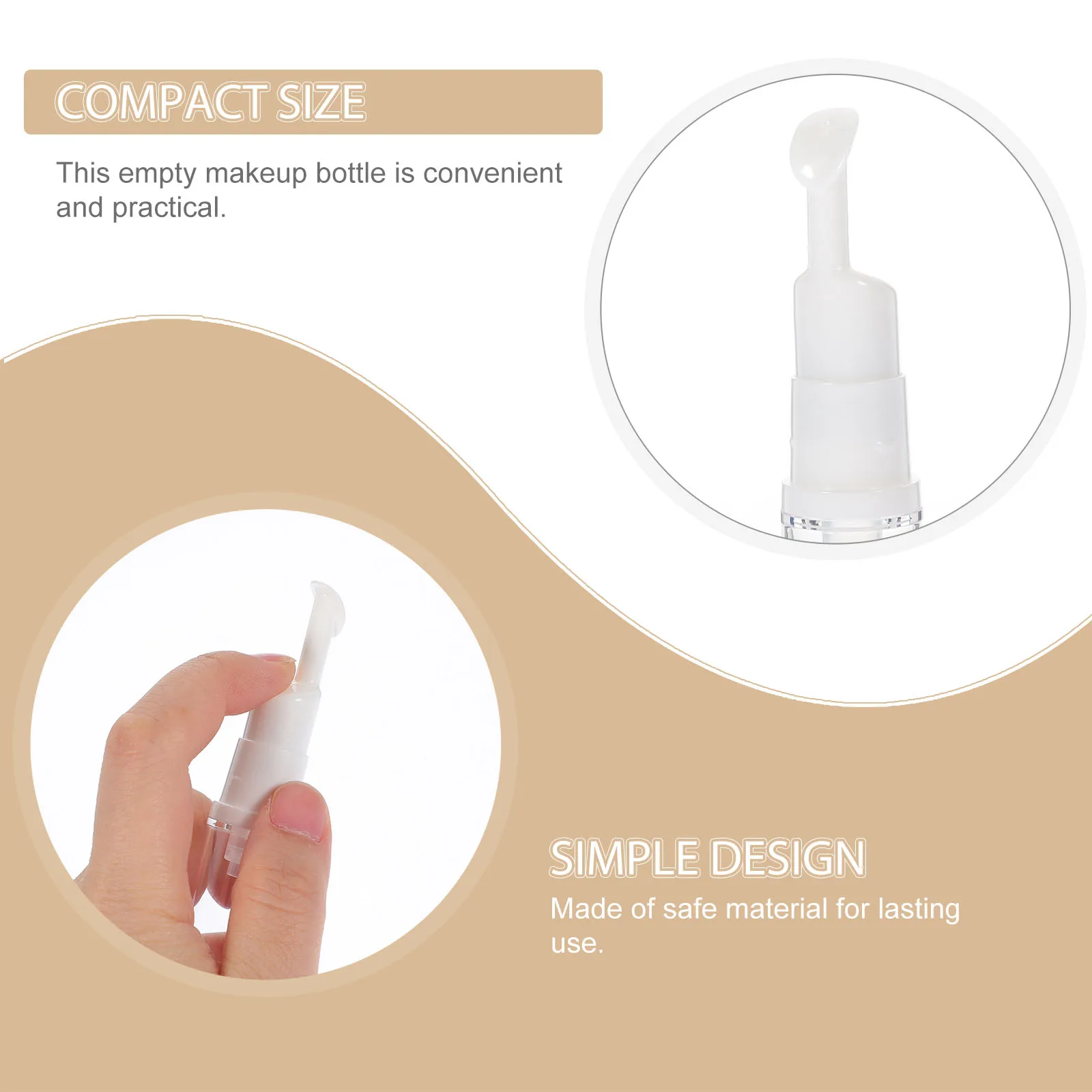 

10 pcs 10ml Airless Pump Bottles Mini Travel Foundation Containers Leakproof Portable Refillable Storage