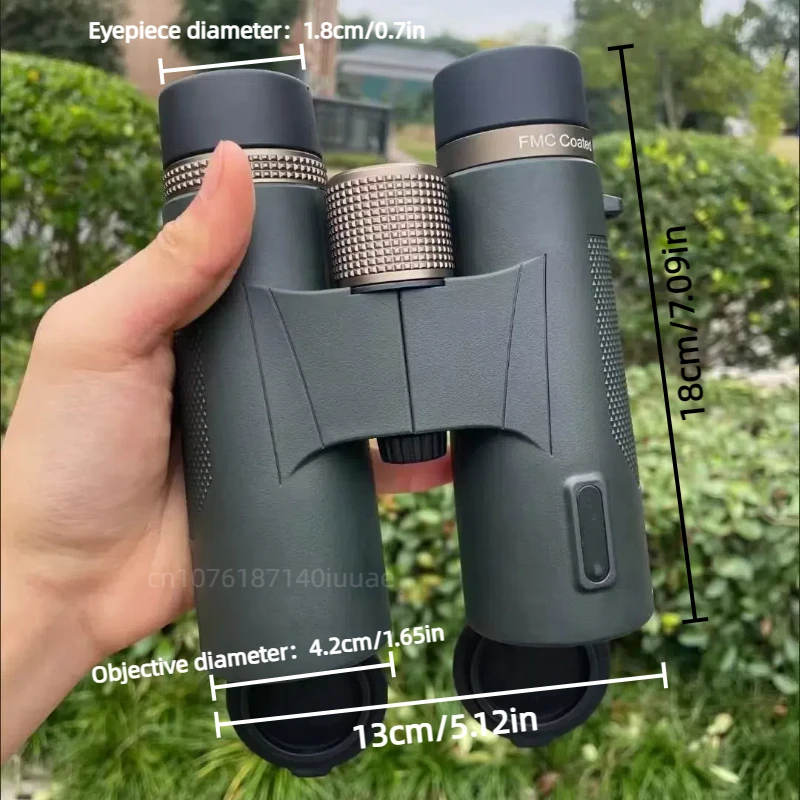 New ED Binoculars 10x42 High Magnification High-definition Nitrogen Filled Waterproof Travel Outdoor Viewing Hunting Telescope