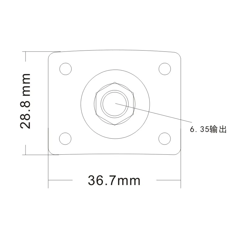 2Pcs Square Style Plate Guitar Bass 1/4 Output Input Jack Socket for Electric Guitar Black Gold Chrome Gutiar Parts