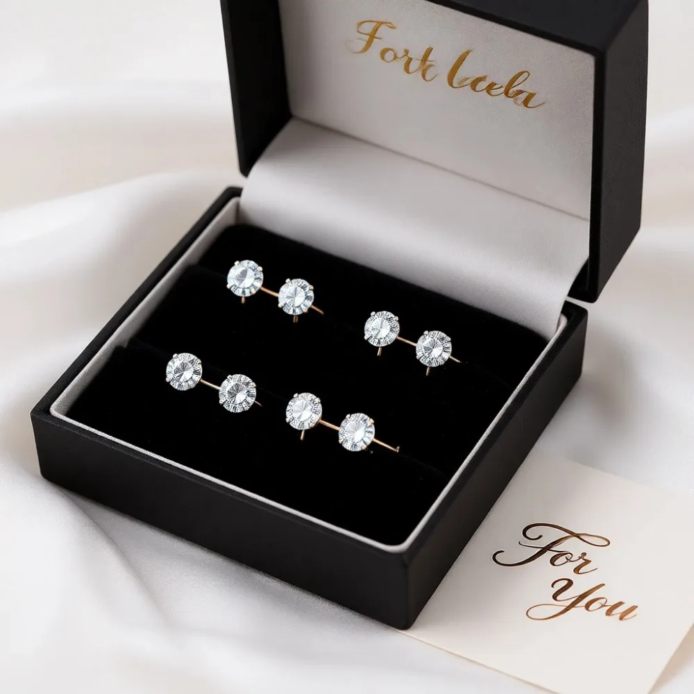 

Набор из 10 пар гипоаллергенных сережек-гвоздиков из хирургической стали для женщин, позолоченные, с кубическим цирконием, водонепроницаемые, не тускнеющие