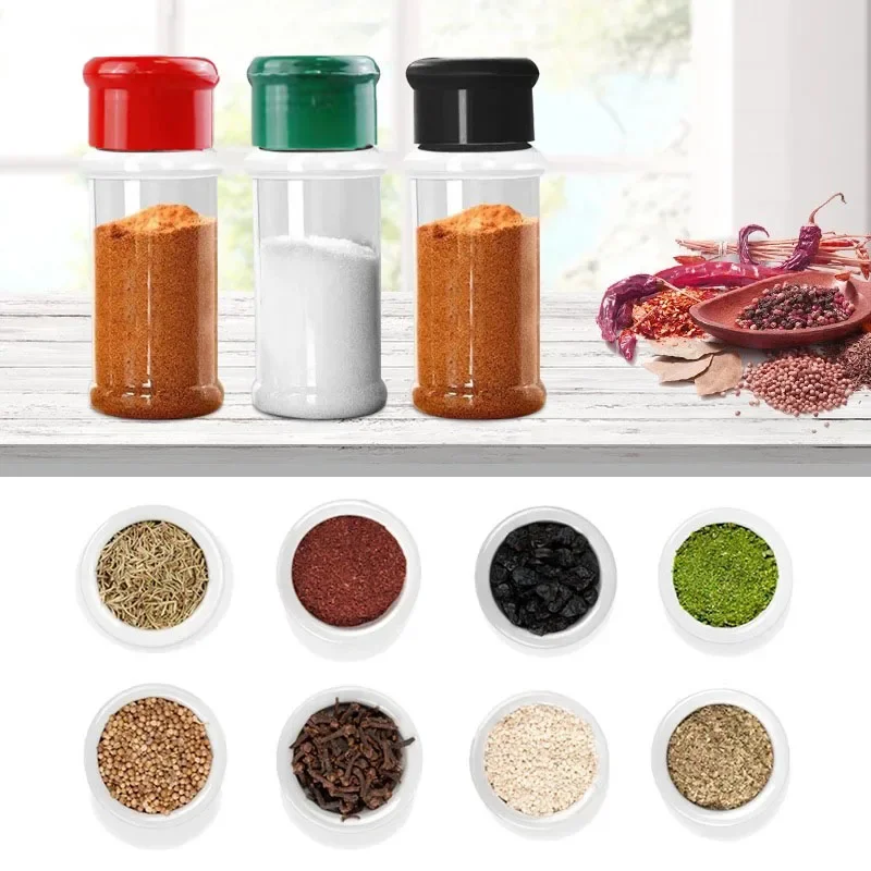 5pcs 100ML Plastic Seasoning Bottle Kitchen Seasoning Storage for Kitchen Seasoning Storage Salt Pepper Seasoning Container