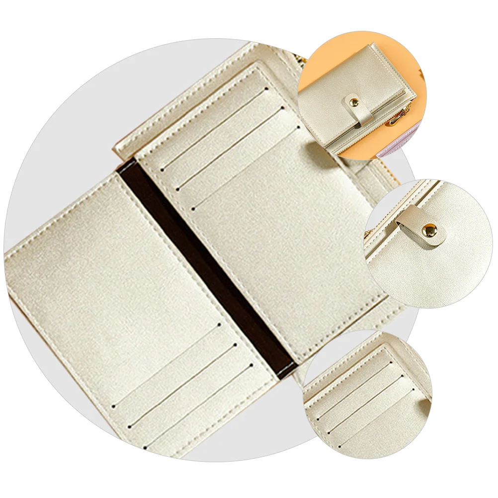 Portamonete creativo con slot multiplo per carte Portamonete in PU Porta carte di credito Organizzatore di denaro con cerniera per regalo da donna