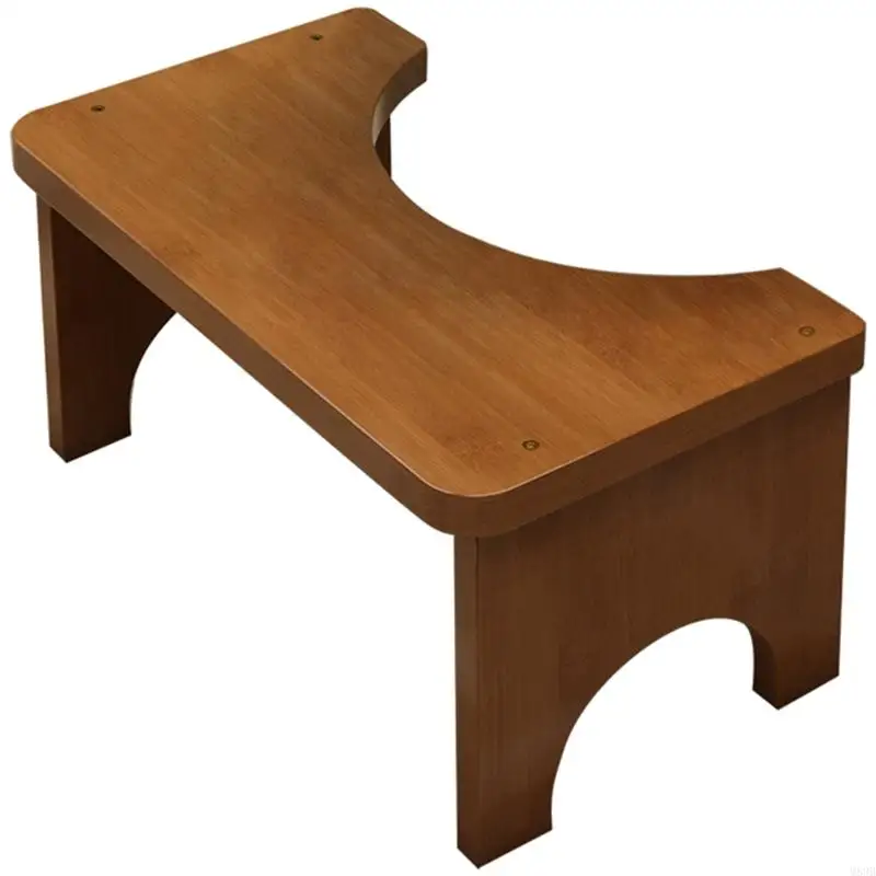 

Практичный табурет для ванной комнаты, натуральный текстурированный бамбук, подставка для ног, противоскользящая ручка, дизайн,