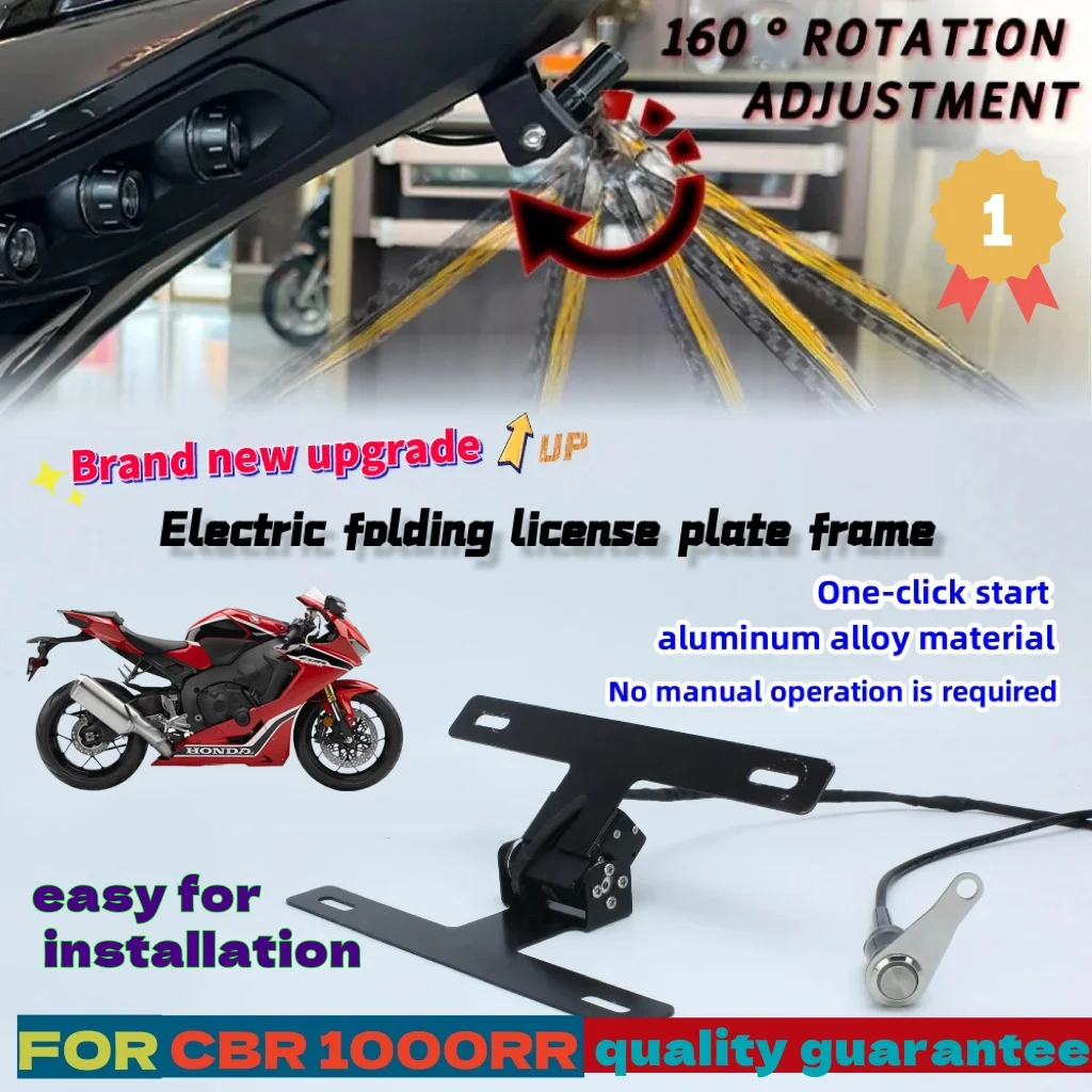 

Для HONDA CBR 1000RR placa de lictor премиум регулируемое столовое прерывающее управление безlarlaço quadro suporte da placa licença