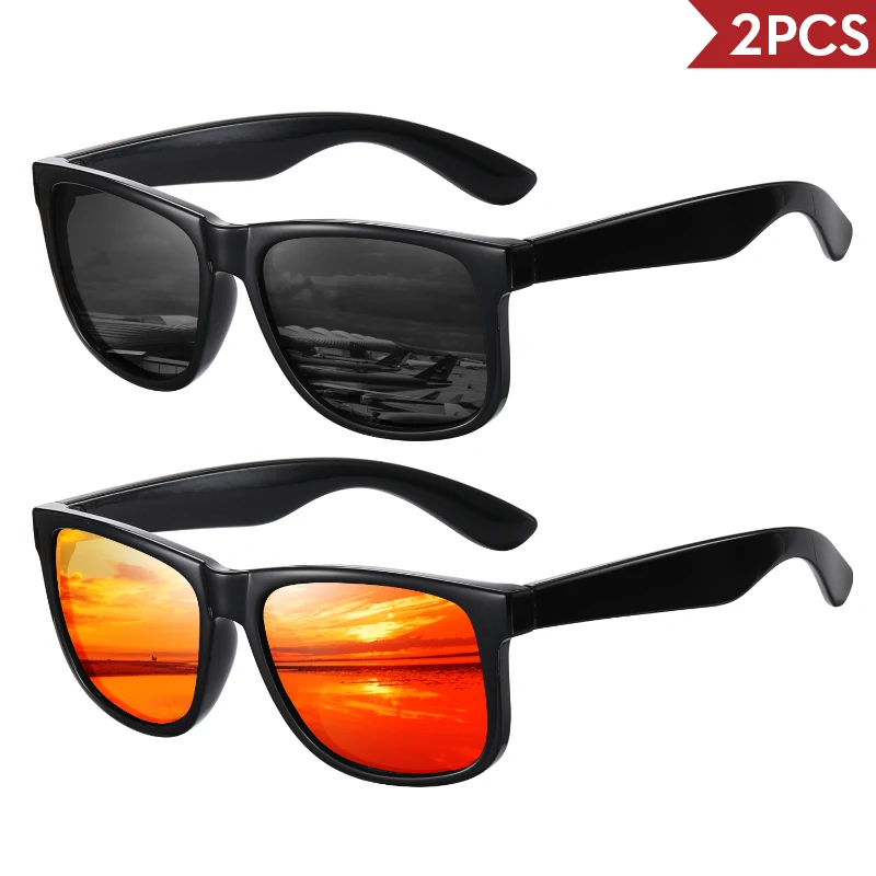 2/3 PCS New Fashion Colorful Casual Polarized Sunglasses Unisex Suitable for Driving, Queuing Vacation, Shooting Props UV400