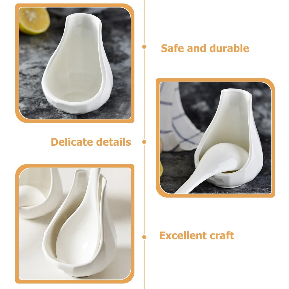 

Spoon Rest Ceramic for Stove Top Beautiful Tableware Decor Holds Ladle and Scoop Cleanly Perfect for Parties Wedding Home Use