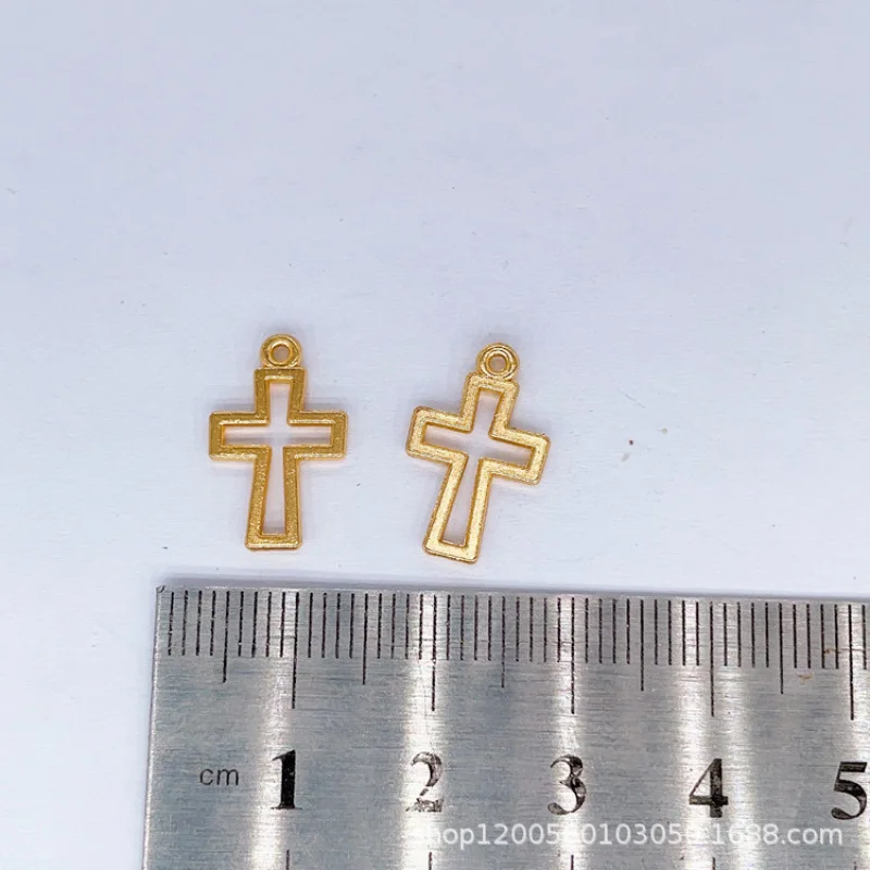 Factory Direct Sales 100Pieces DIY Combined with Ornament Pendant Two colors available Cross Pendant 17mm