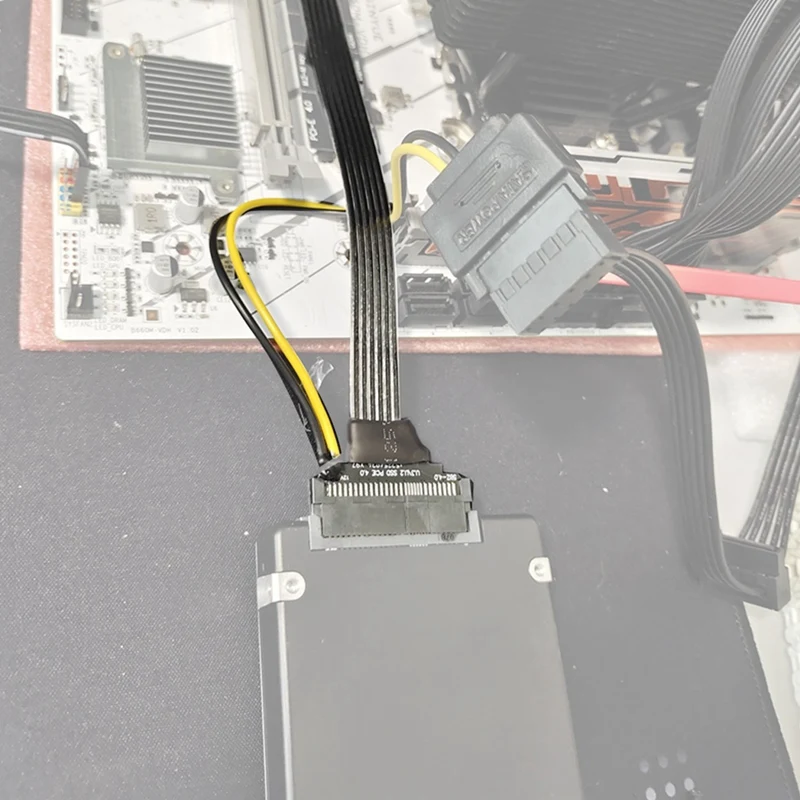 Посеребренный M.2 для NVME к U.2 U.3 твердотельный накопитель SSD адаптер PCI-E 4,0 GEN4 Высокоскоростной Переходник Удлинительный кабель